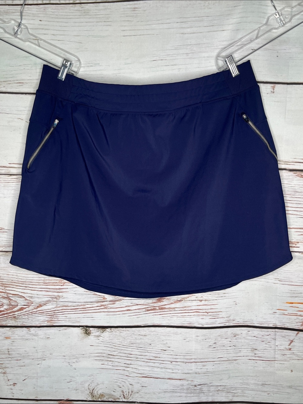 LIVI Active Size 26/28 Navy Blue Pull On Athletic Skort - Skirt w/ Shorts